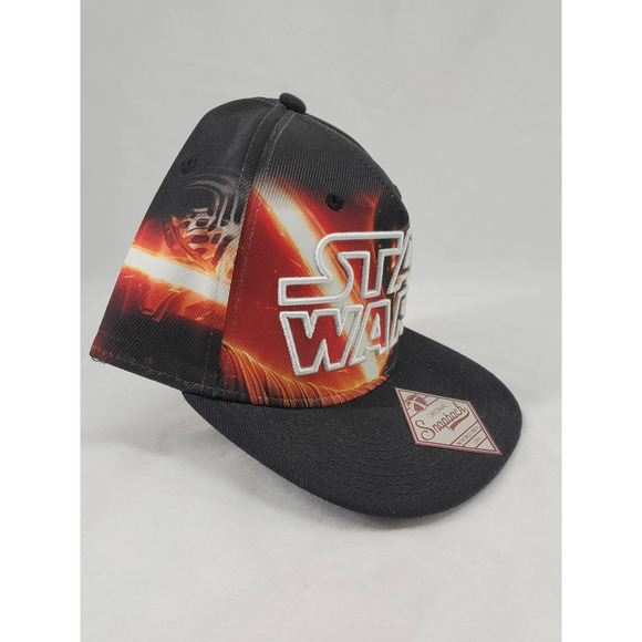 NWOT Star Wars 7 Kylo Ren Sublimated Adjustable Hat Cap Flat - Picture 2 of 9